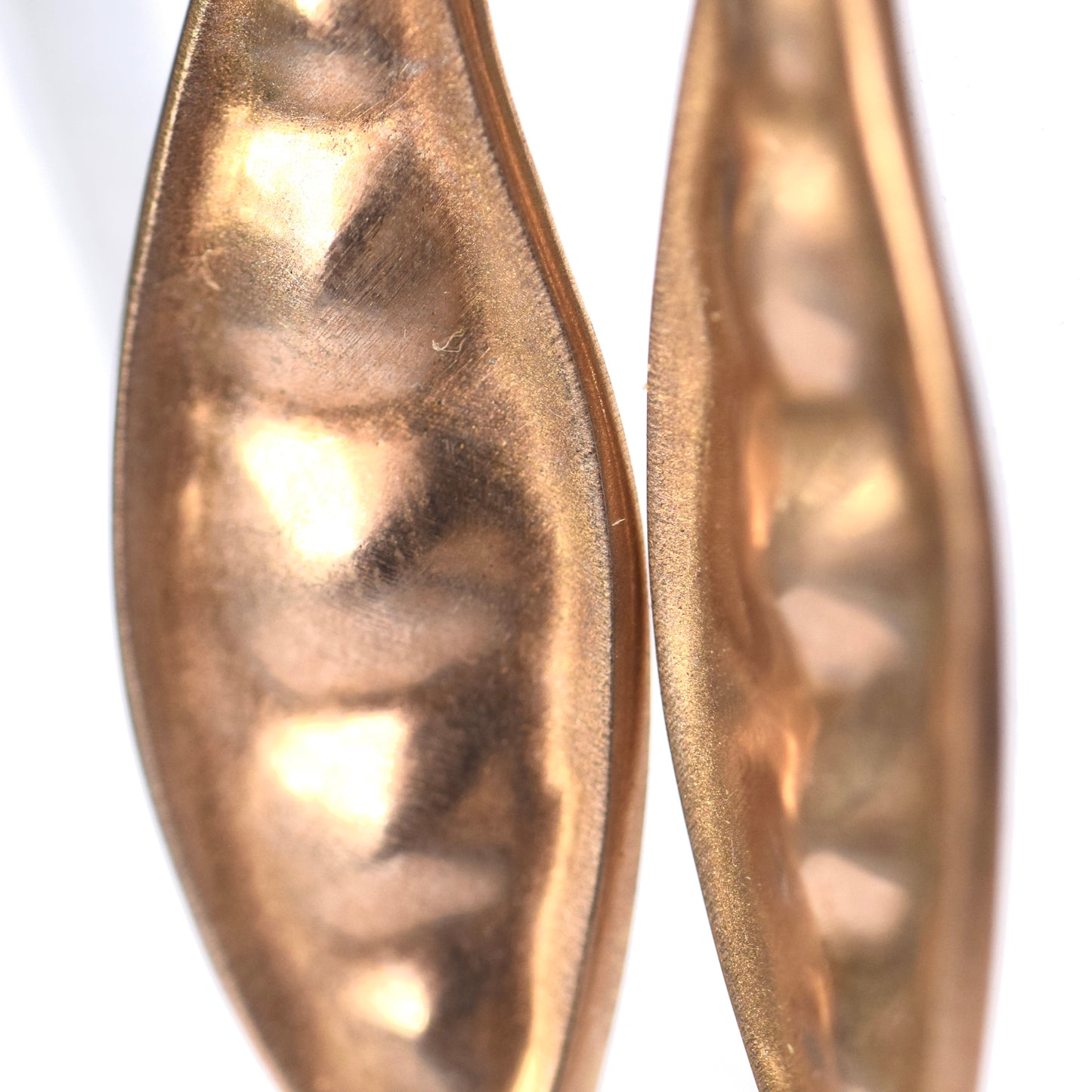 Seed pod earrings in brass