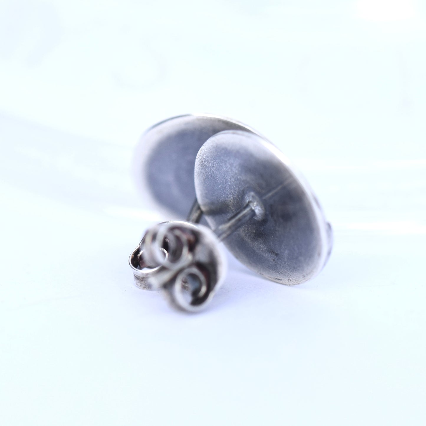 Earthshine silver studs