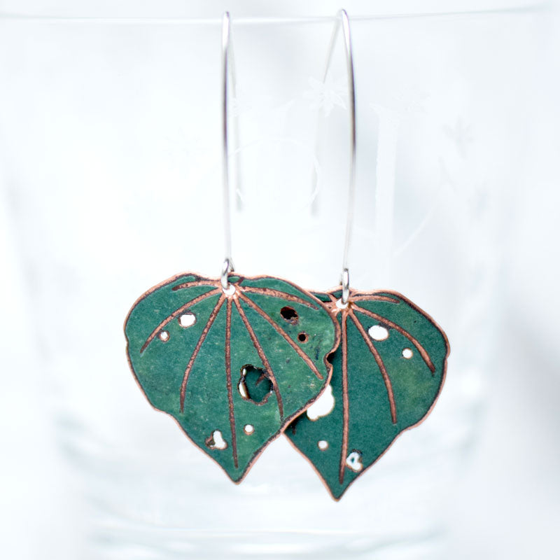 Kawakawa Long dangle earrings