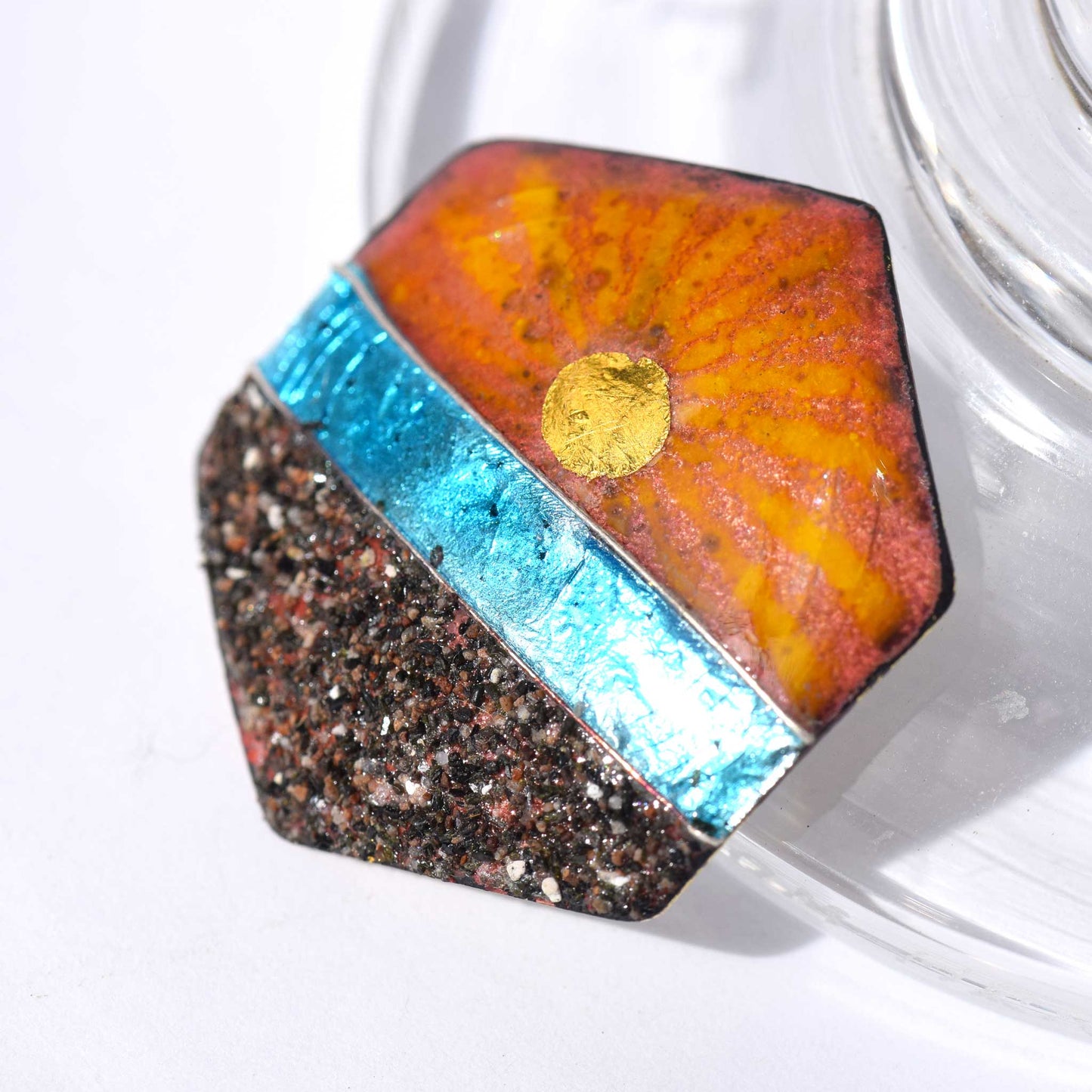 Sunset brooch
