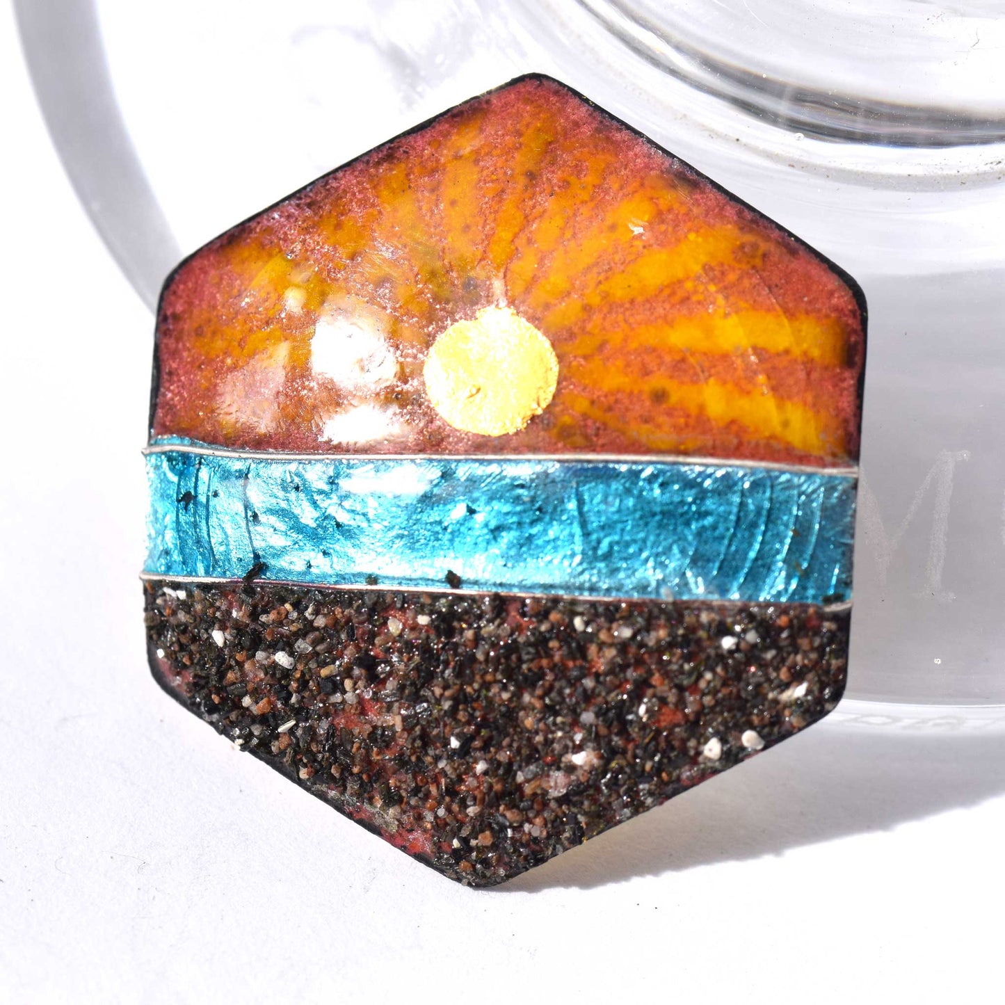 Sunset brooch